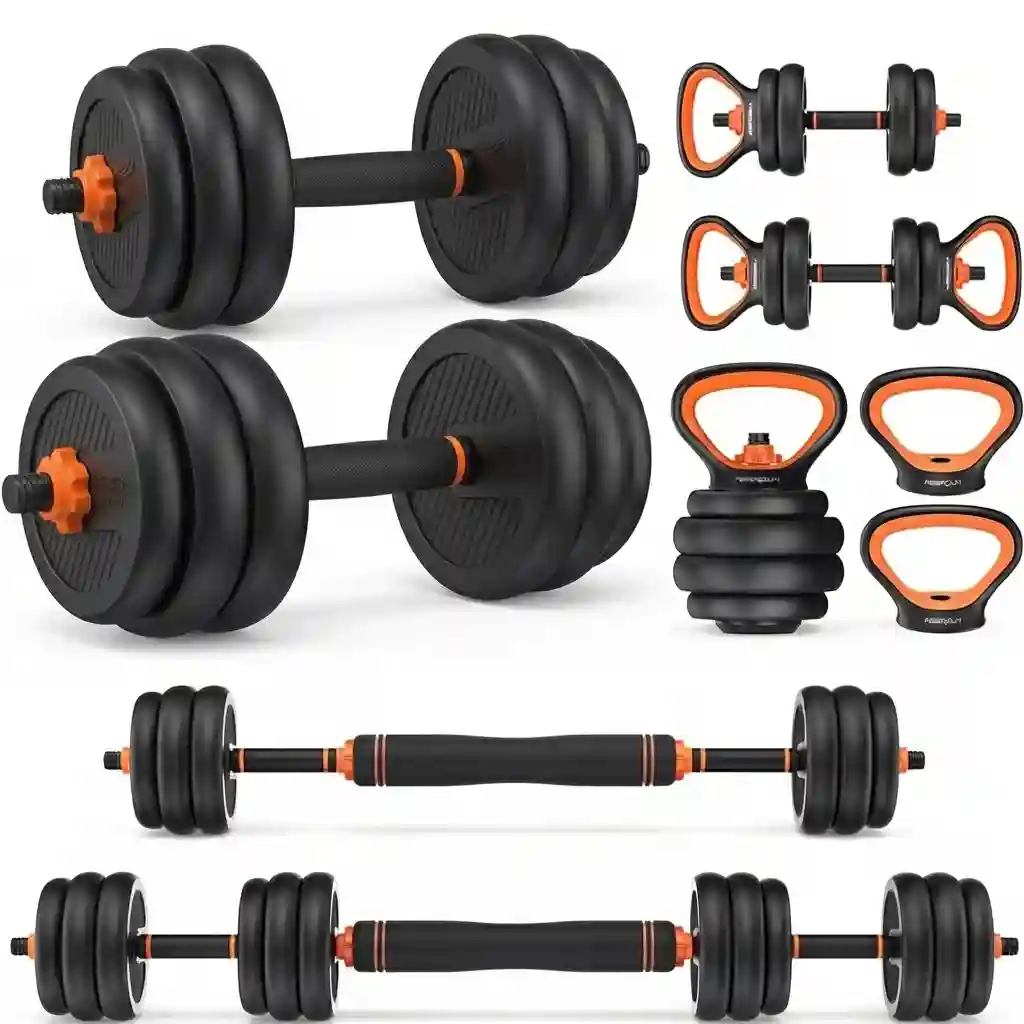 FEIERDUN Adjustable Dumbbells 5-in-1 Set 20-90lbs